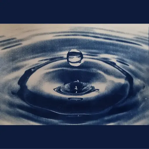 [Cyanotype 19] Goutte d'eau
