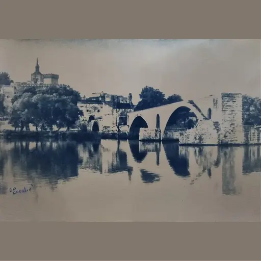 [Cyanotype 44] Pont d'Avignon